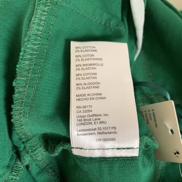 Urban Outfitters Green Corduroy Halter Jumpsuit XS NWT Zip Front Retro Style - Picture 9 of 9